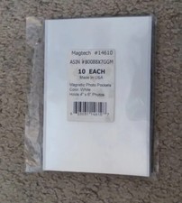  10-Pk Magtech Magnetic Pocket Picture Frame White 4" x 6" 14610
