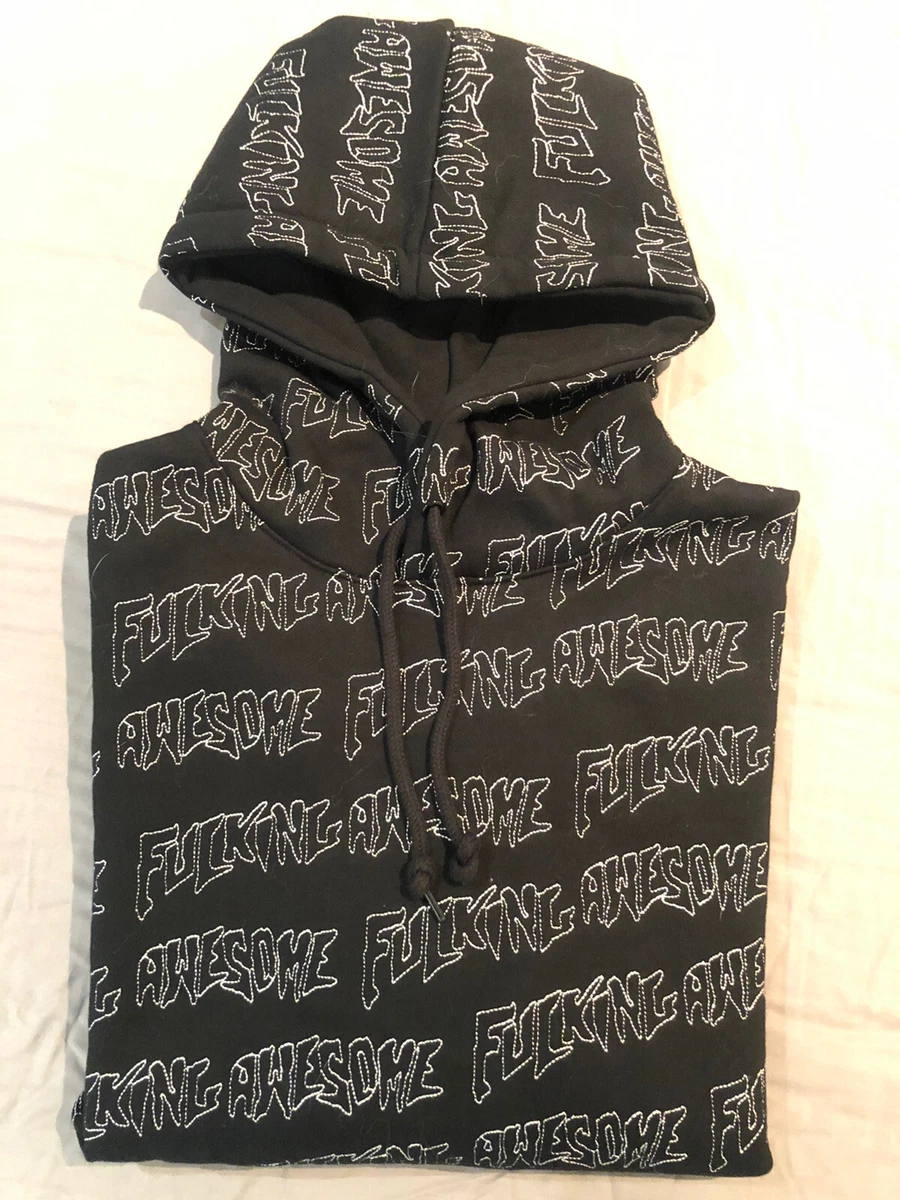 New Fucking Awesome: Stamp Logo All Over Embroidered Hoodie | eBay