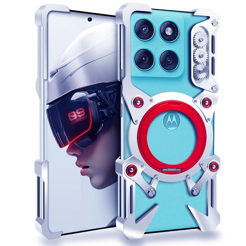Coque HFICY Pour Motorola Edge 60 Fusion - Cuir Synthétique Brossé Luxe
