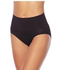 Yummie Black Seamless Shapewear Waist Shaping Brief Panty NEW