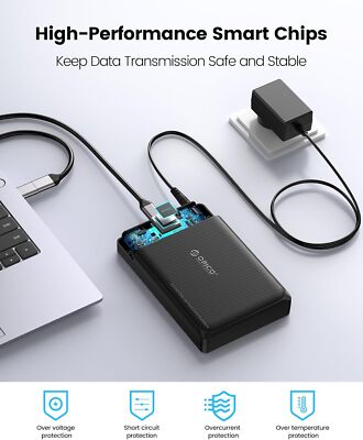 ORICO 3,5Zoll Festplattengehäuse USB 3.0/Typ C 20TB SATA HDD/SSD Gehäuse C und A