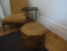 Moroccan Ottoman Pouf Pouffe Footstool - Bronze-Gold