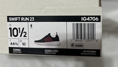 ADIDAS SWIFT RUN 23 Running Training Shoes Black Red Mens  display picture 2