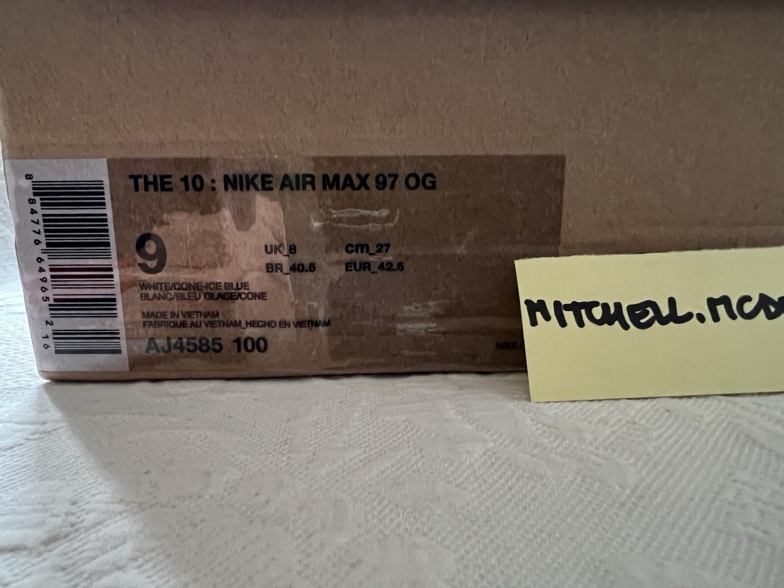 OFF WHITE X NIKE Off White x The 10: Nike Air Max 97 OG Virgil Abloh EU 42 5 NUOVE