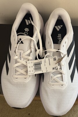 adidas Mens Response Running Shoes Size 10 White-Black Lace up Sneakers IH6008‎ Adidas Response Running Shoe White Black IH6008 Size 10 Men  main image 4