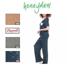 Honeydew 3 Piece Ultra Soft Pajama Set Pants Shirt Shorts - G11