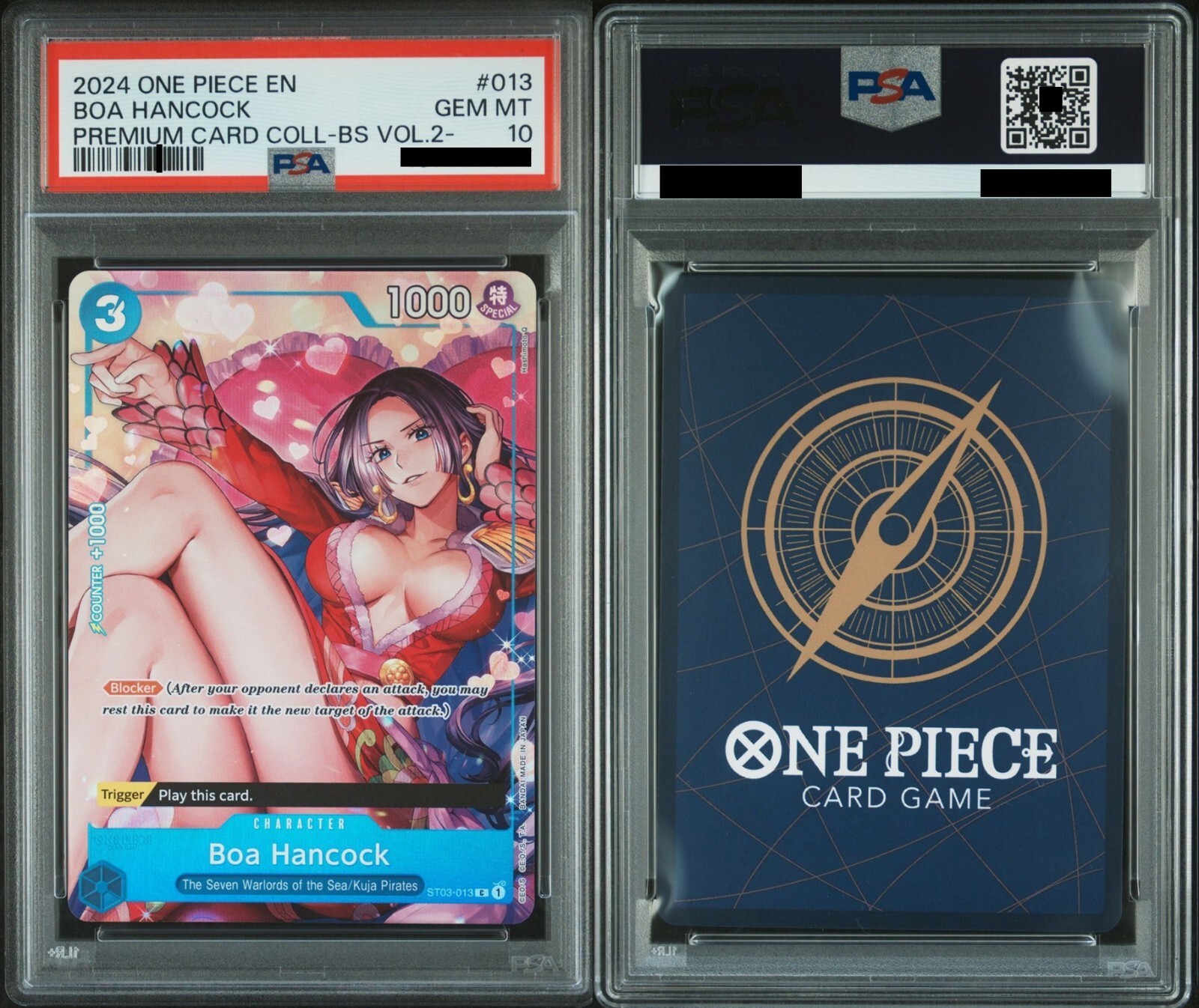 Boa Hancock Premium Card Collection Best Vol. 2 ST03-013 One Piece PSA 10 Gem Mt