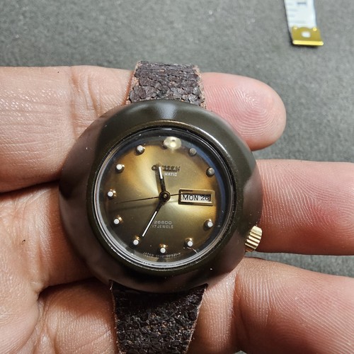 Vintage Citizen 6600 RARE 28800 Automatic Watch 21 Jewels Day Date Working