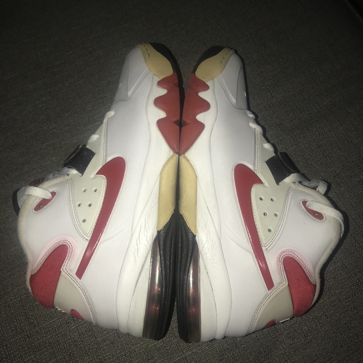 Nike Air Force Max 2013 - 555105-100 - White/Red/Black SIZE 