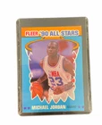 Vtg Michael Jordan Bulls Fleer 1990 NBA All-Stars No 5 of 12 Basketball Card euc