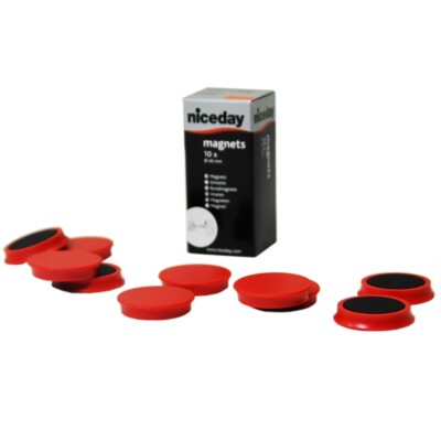 10x Magnete rot Ø40x8 mm Niceday für Pinnwand Magnetboard Magnettafel 10 Stück
