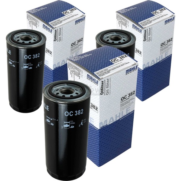 3X Mahle / Knecht ÖLfilter OC 382 Oil Filter-image