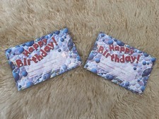 60 - Happy Birthday Balloons Recognition Award, 2 Packs of 30 - 4 X 8.5