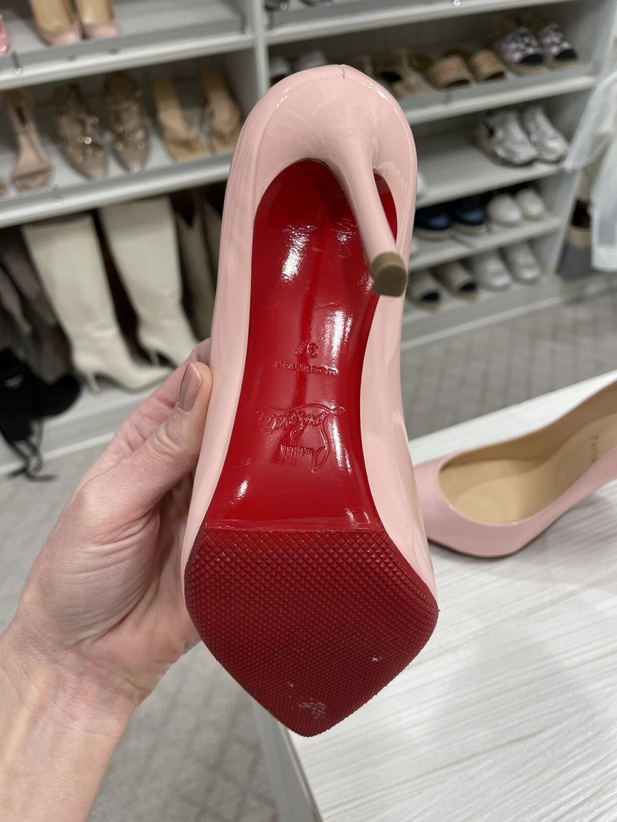 Christian Louboutin】美品コーラルカラーパンプス 37サイズ