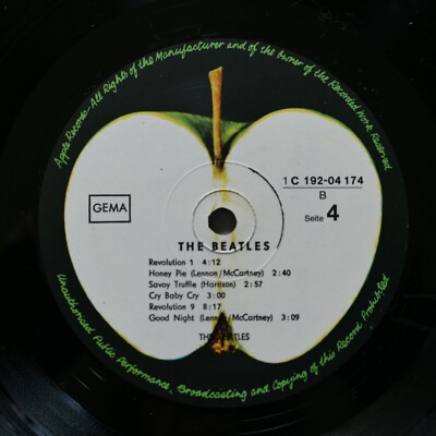 Beatles White Album 2LP & Poster & 4 Bilder Apple 1 C 192-04