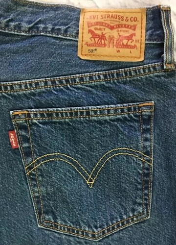 Levis 501 Button Fly W29 L32 Blank Waist Patch Red Tab Jeans Great Fade  Wear | eBay