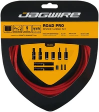 Jagwire Pro Road Brake Cable Kit with-Reinforced Housing & Slick-Lube, Red