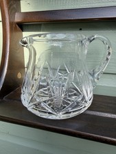 Small Crystal Glass Jug Pitcher with Handle