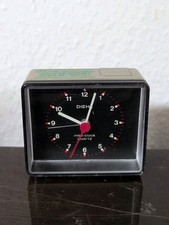 DIEHL mini-clock Quartz Schwarz alter Batterie-Wecker NEU 
