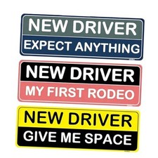 3PCS Magnetic Student Driver Stickers, Reflective Reusable Bumper 1set-3pcs