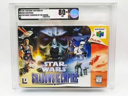 1996 NINTENDO 64 N64 NTSC GAME STAR WARS SHADOWS OF THE EMPIRE - VGA GRADED 80+