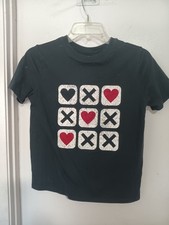 CAT JACK BOYS BLACK T-SHIRT SHORT SLEEVES GRAPHIC PRINT SIZE L 10-12