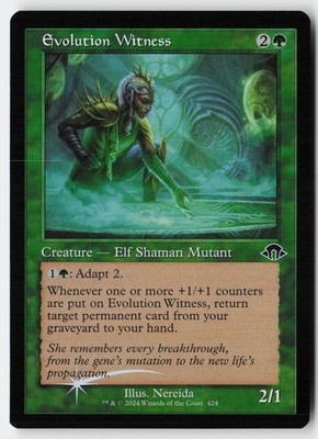 Evolution Witness (Retro Frame) #424 (Foil) (NM) Modern Horizons 3 MH3 Magic MTG