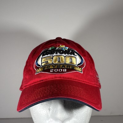 Chase Authentics Daytona 500 50 Years 2008 Red NASCAR Strap Back Hat