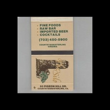 Matchbox Cover The Silo Restaurant Sterling, VA #0