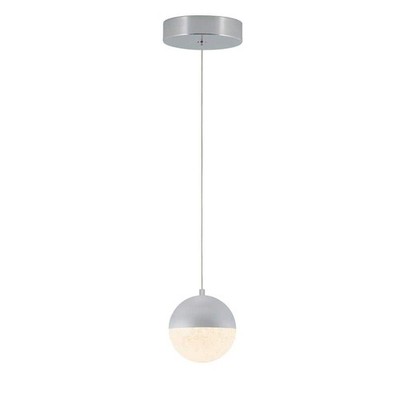 Artika Sparkle 7W 1-Light Glam Chrome Integrated LED Pendant Light Fixture