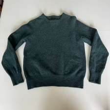 J. Crew Men's Forest Green 100 Lambswool Crewneck Sweater Size Medium 07939