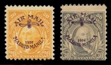 (MP019) PHILIPPINEN - 1926 20c & 30c MADRID-MANILA, POSTFRISCH / UNGEBRAUCHT. Sc C10, C12