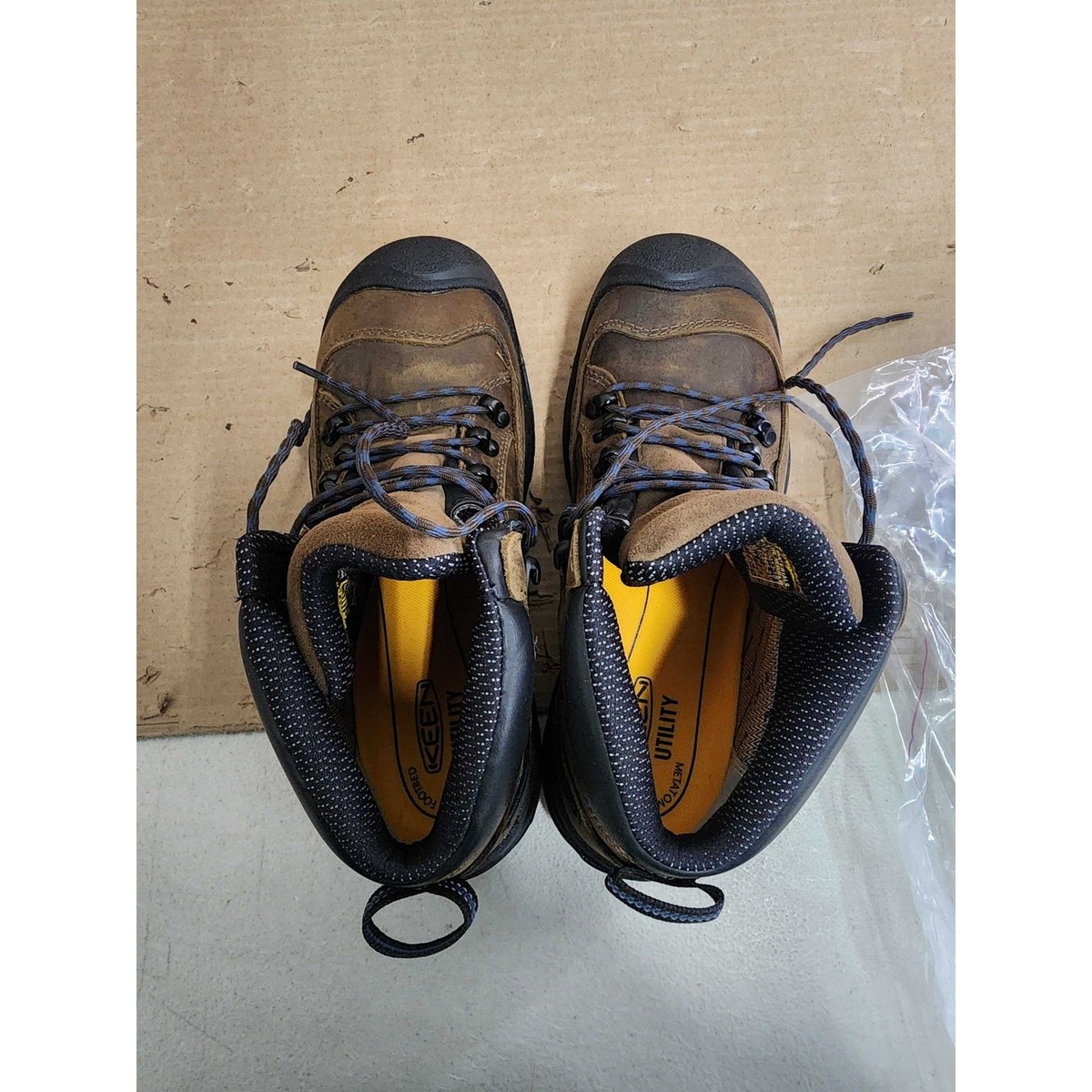 KEEN Utility Mens Work Boots, Bison/Ensign Blue, 14 US USED KEEN Utility Men main image 2