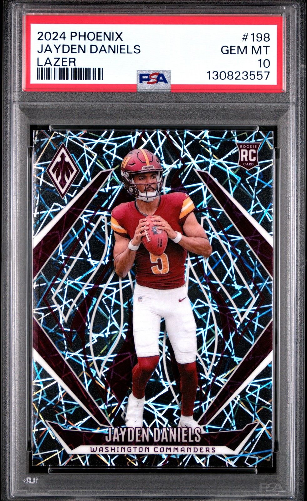 2024 Panini Phoenix #198 Jayden Daniels Lazer Rookie PSA 10 GEM MINT