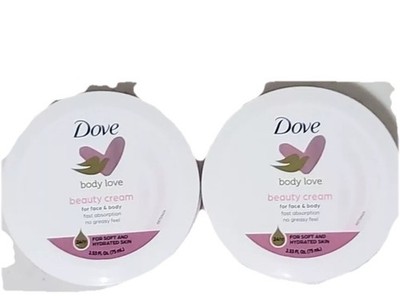 SET OF 2 Dove Beauty Cream for Complete Daily Skin Care Pink 2.53 fl oz, 75ml