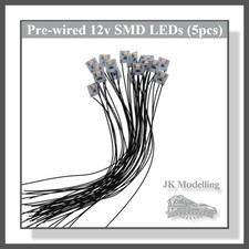 Pre-Wired 3528 12v / 18v SMD LED (5pcs)  in 6 Colours