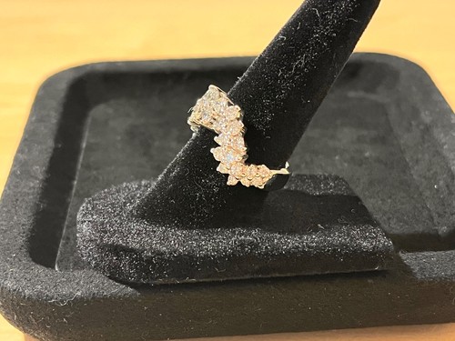 2.5ctw Round Brilliant Cut Diamond Contoured Band Ring 14k White Gold Size 6.75 - Picture 4 of 22