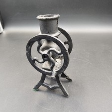 Salesman Display Castiron Coffee Grinder Cast Iron Tapered Candle Holder