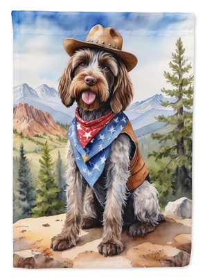 Caroline's Treasures Wirehaired Pointing Griffon Cowboy Welcome House Flag