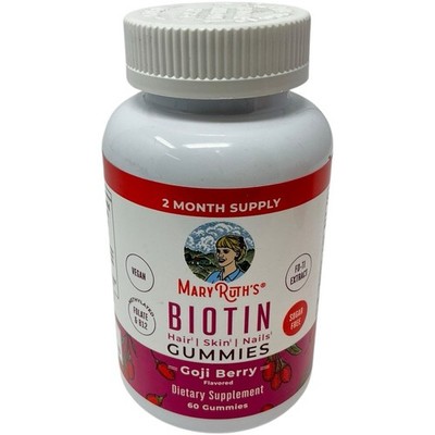 Mary Ruth s Biotin Gummies, Goji Berry, 60 Gummies