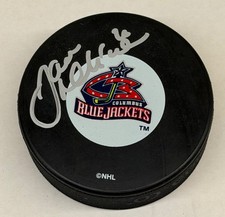 JAN HRDINA Signed COLUMBUS BLUE JACKETS NHL Puck - w/COA