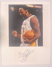 Ronny Turiaf matted signed index card with photo 11x14 #1 Los Angeles Lakers 21