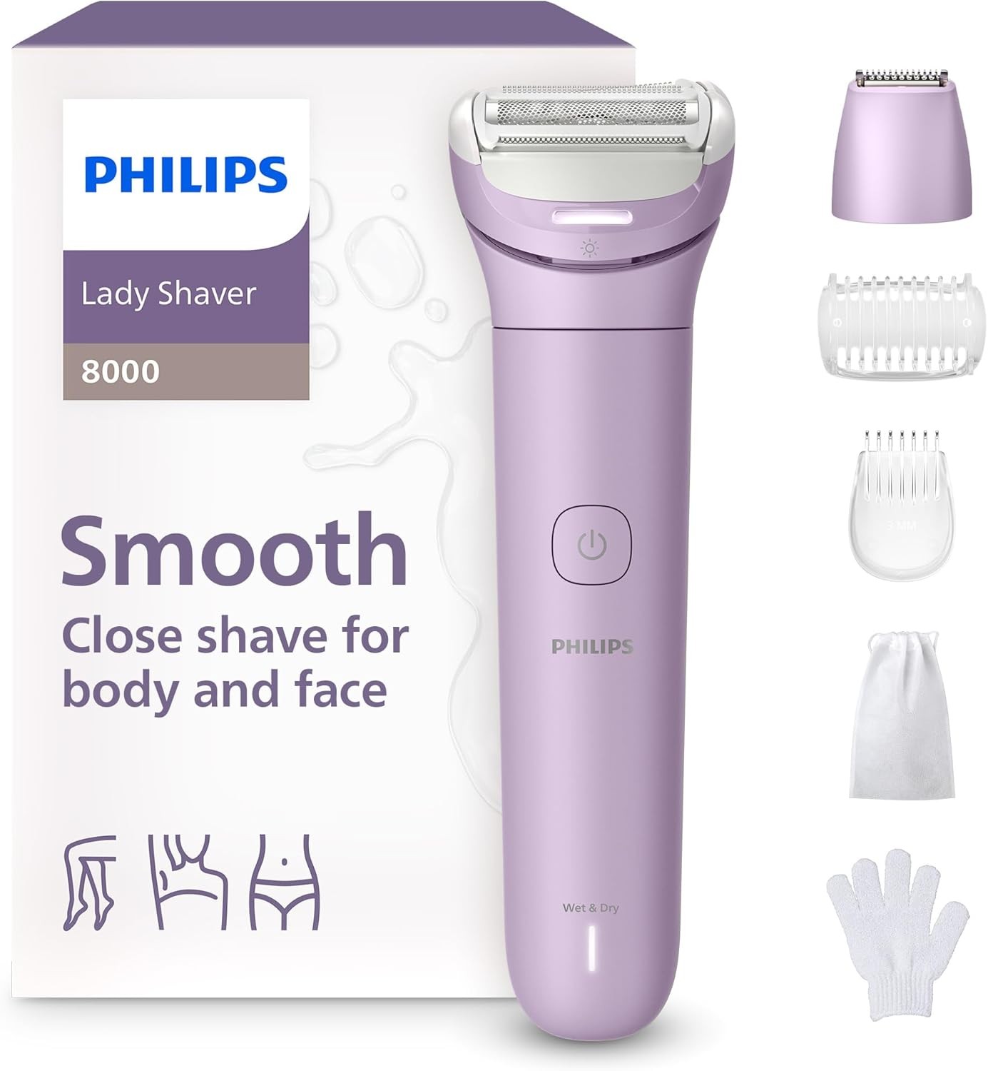 Philips Lady Shaver Series 8000 BRL175/00: Rasoio Elettrico Wet & Dry