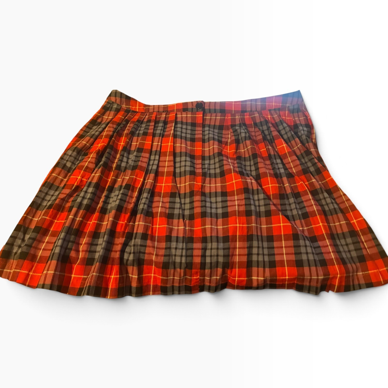 Black Friday Red Tartan Faux Kilt Skirt Womens Size 22 Plaid Punk Gothic 3