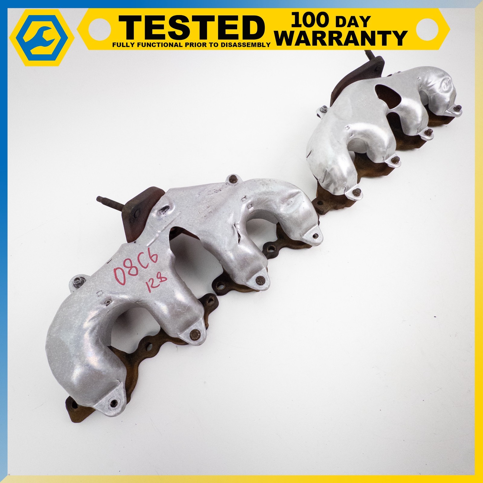 08-13 CHEVROLET CORVETTE C6 6.2L LS3 LEFT & RIGHT SIDE EXHAUST MANIFOLD SET OEM