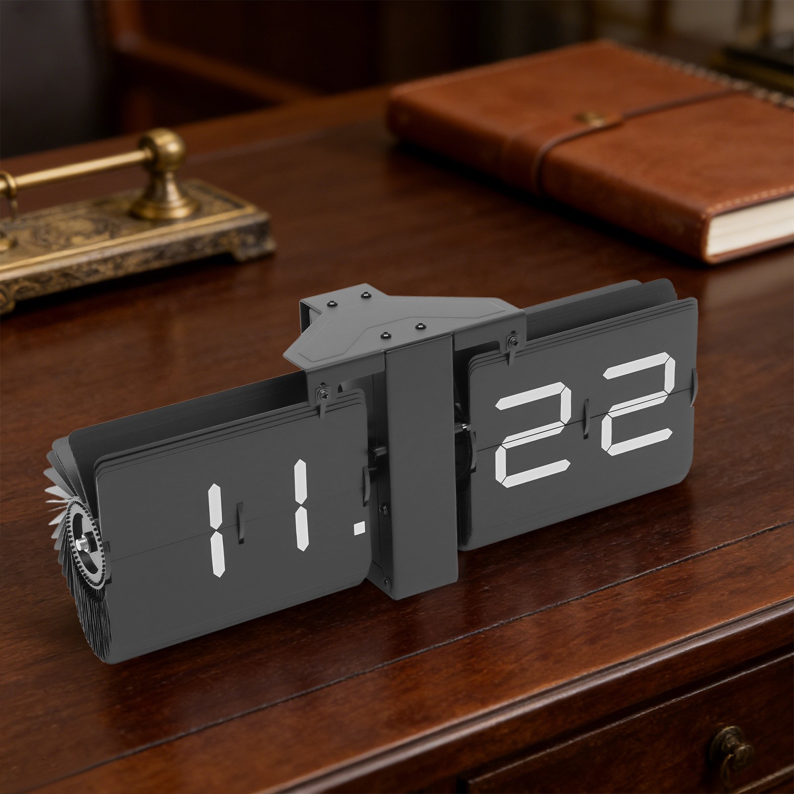 Flip Clock Wall Timer Retro Clock Analog Clock Office Decor Minimalist black