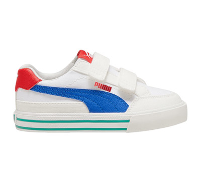 PUMA COURT CLASSIC VULC KINDERSCHUHE 396560 21 WEISS BLAU CANVAS 28 BIS 35