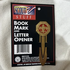New with packaging Boy Scout Letter Opener and Book Mark - See Description