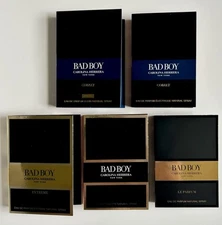 Carolina Herrera Bad Boy Cologne Collection Sample Spray Vi 5pc Set