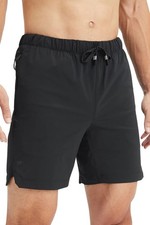 Men's Lightweight Quick-Dry Training Swim Shorts with Zip Pocket, 5" Inseam